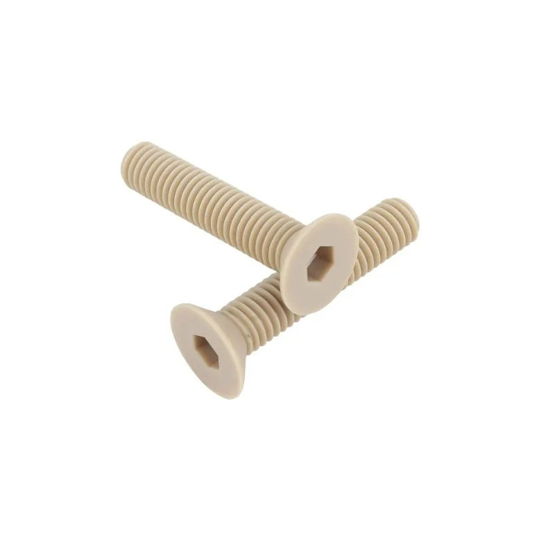 M3 M4 M5 M6 PEEK Plastics High-Temperature Resistant Hexagon Hex Socket Flat Countersunk Head Allen Screw Bolt
