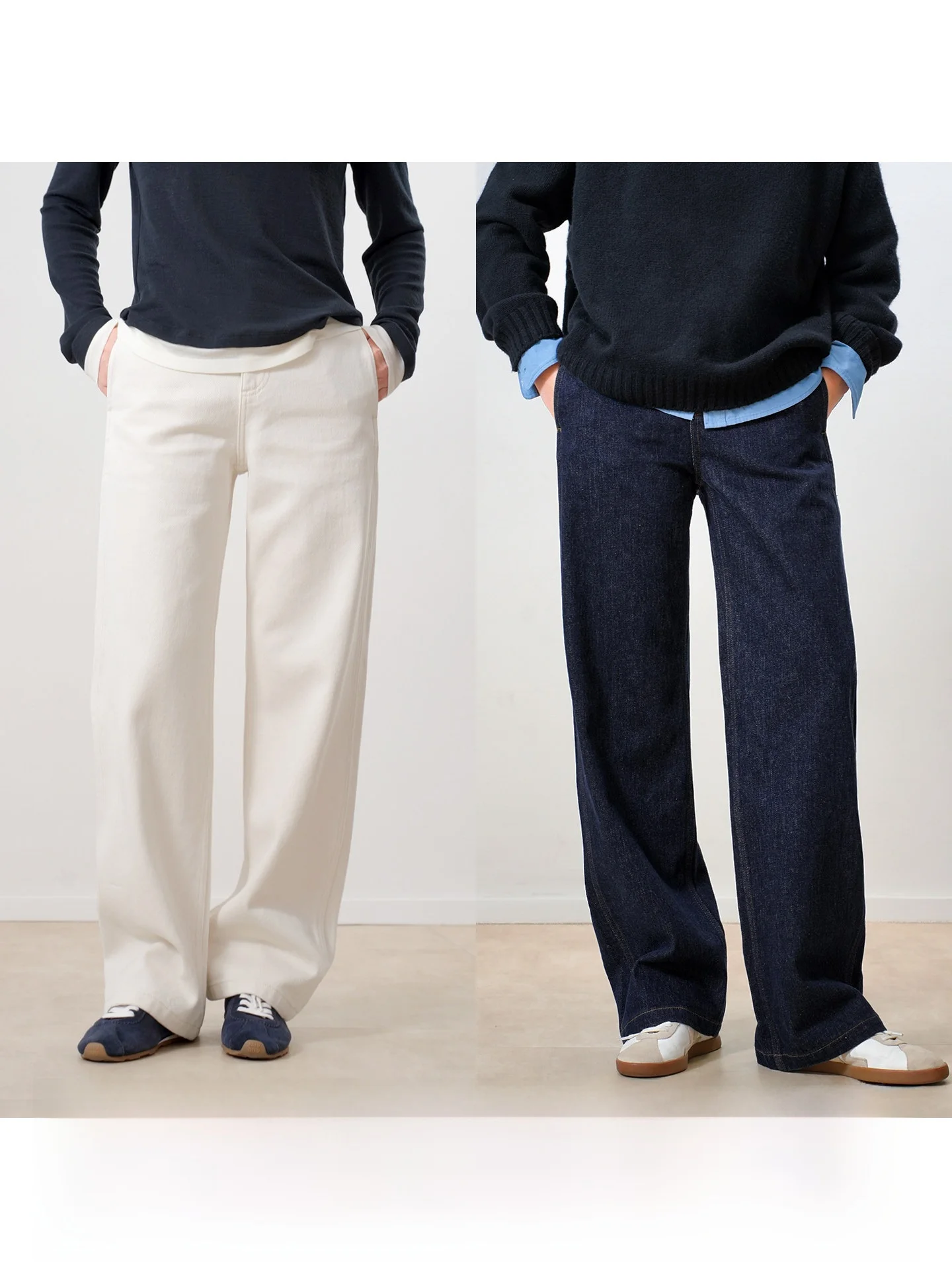 

Minimalist Arc Denim Jeans Loose Leg Shaping Fabric Casual Banana Pants Women's Standard Fit Natural Waist Cotton Jeans