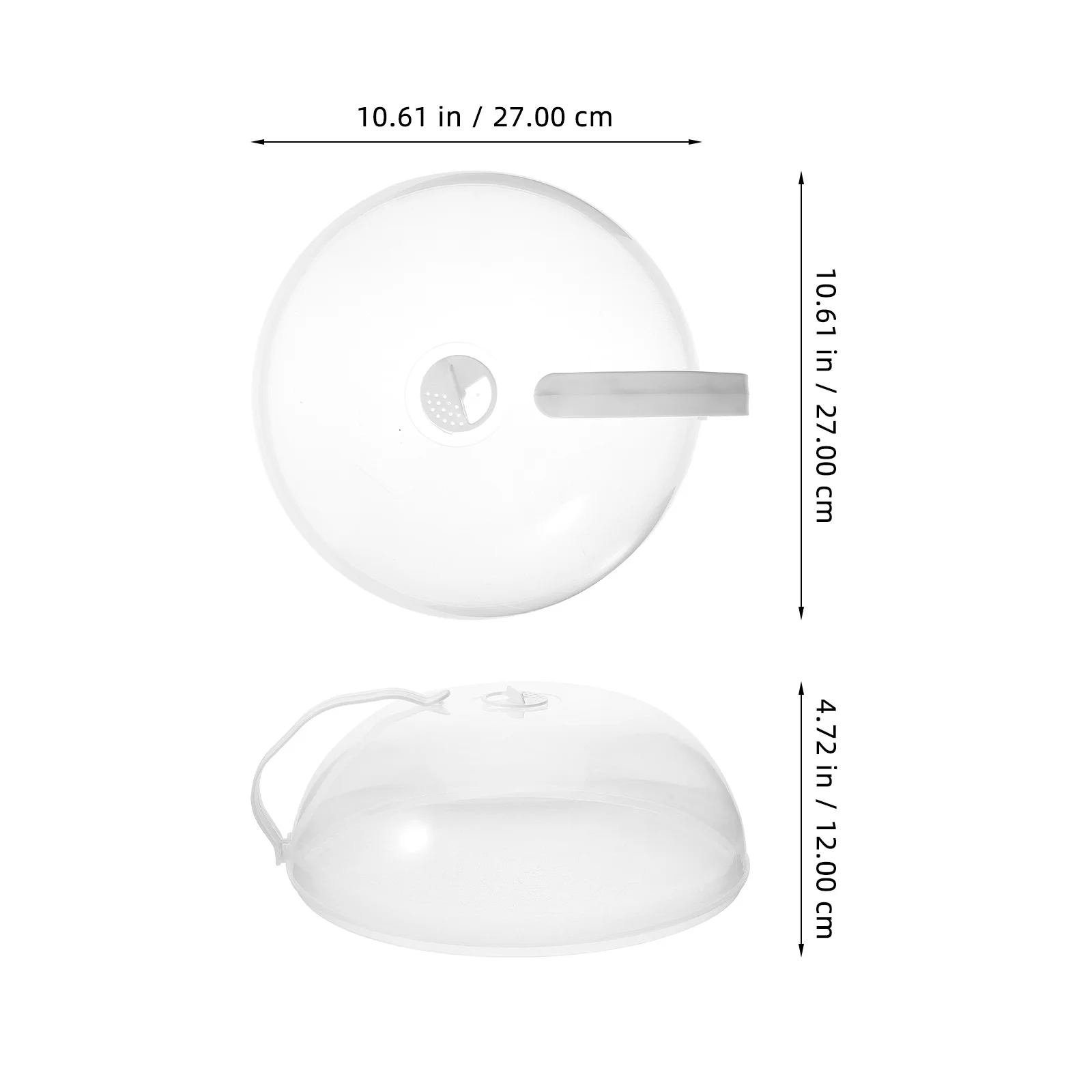 

Microwave Splatter Cover PP Material Easy-Grip Handles Steam Vent Microwave Plate Splatter Lid Guard for Food Heating