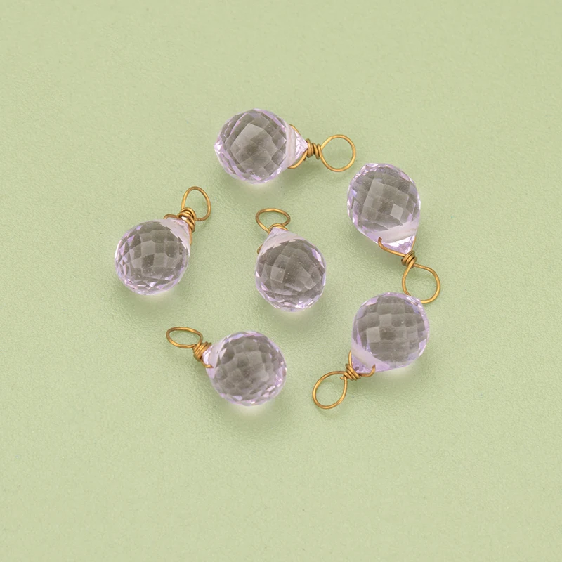 assoonas, 4 Stück/Set, MH36, Schmuckzubehör, Edelstahl-Kappenring, Glas, handgefertigt, Anhänger, Schmuckherstellung, DIY-Anhänger – Detail 9