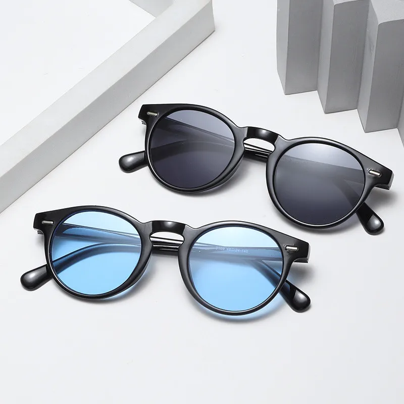 Neue Ankunft Mode Wind Vintage Retro Transparent Rahmen Sonnenbrille runde Sonnenbrille Männer und Frauen