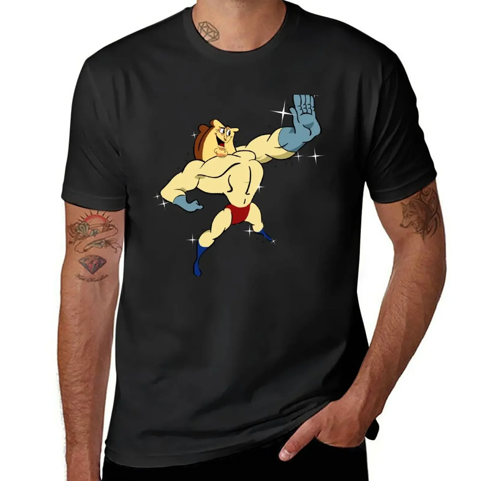 

Ren and Stimpy - Powdered Toastman T-Shirt quick-drying hippie clothes mens funny t shirts