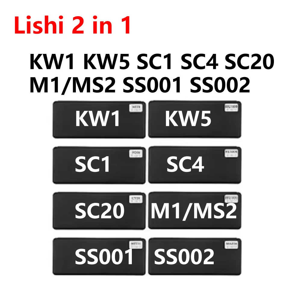 With box Lishi 2 in 1 Tool KW1 KW5 SC1 SC4 SC20 M1/MS2 Lishi 2 in 1 Tool SS001 SS002 Locksmith Tools for Home Door Civil Locks