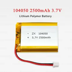 104050 batteria 2500mAh 3.7V Lipo batterie al litio polimeriche per tende intelligenti GPS LED Light Remote Control cella ricaricabile