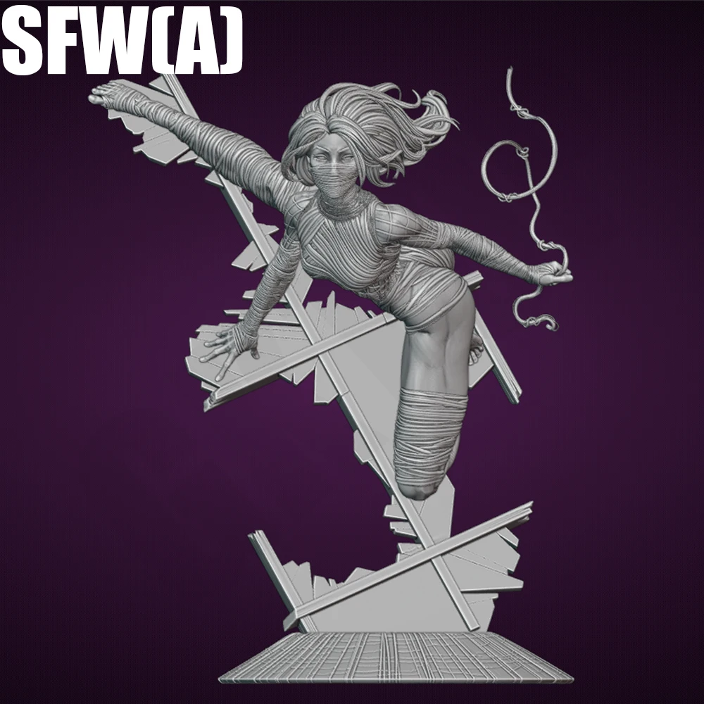 Belle Silk Sexy Girl Resin Model Kit 3d Printing Doll 1/24 Unassembled Resin Figure Statue Kit Unpainted Toy Gk Plaything Set