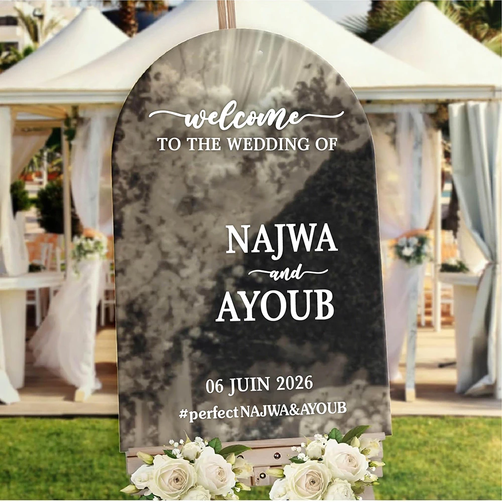 

Настраиваемая наклейка-стикер «Добро пожаловать на свадьбу» с именем и датой, персонализированная вывеска для свадебной вечеринки, декор для дома LB017