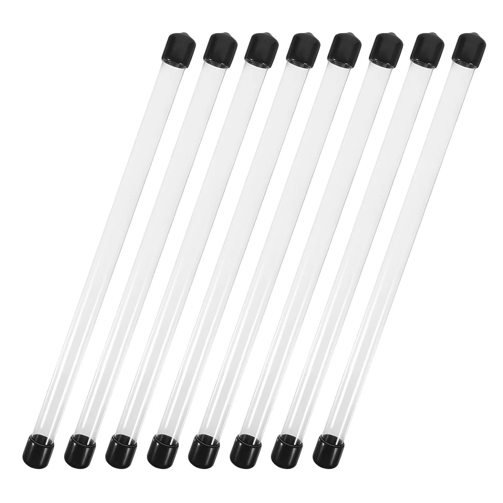 

8Pcs Transparent Clear Plastic Round Tubes Storage Container for Agarwood Loose Tea Craft Organization Loose Tea Container