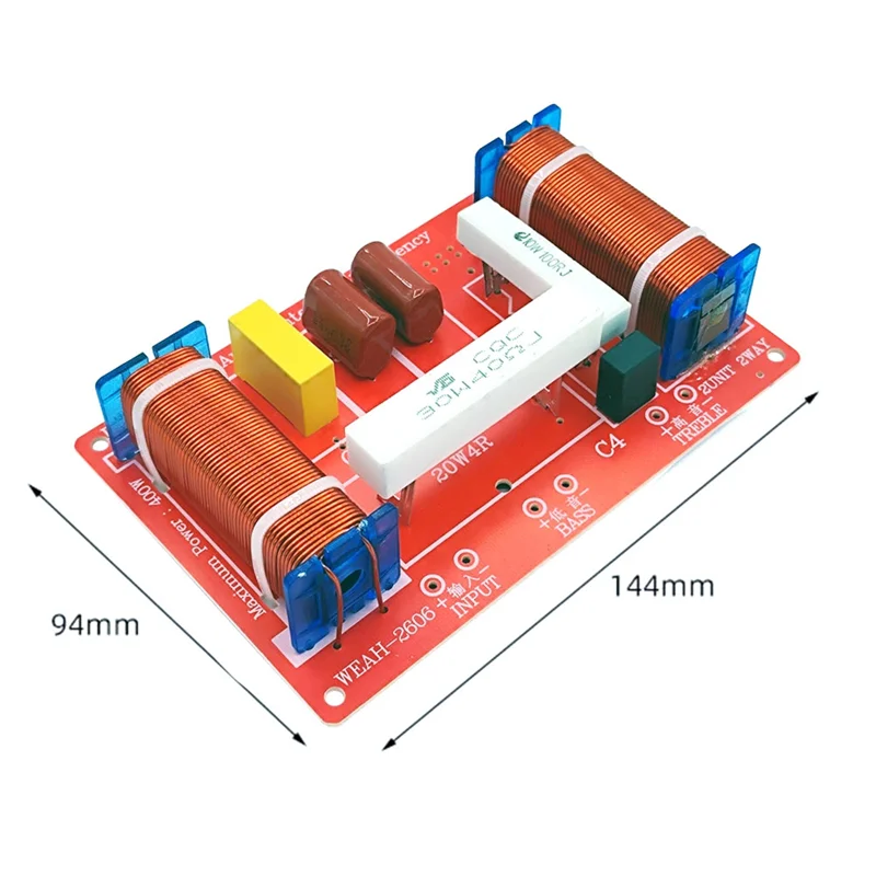 BNVN-Filtro base tripla a doppio senso 400W Modulo crossover altoparlante ad alta potenza-divisore di frequenza per fai da te per sistemi audio domestici