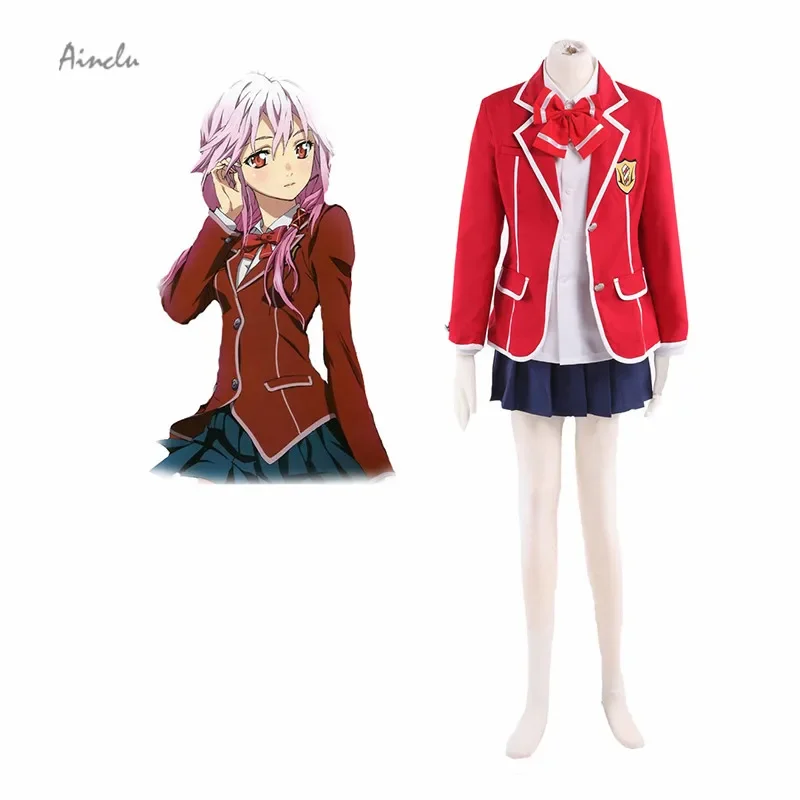 Ainclu Hot Selling Guilty Crown Yuzuriha Inori Tennouzu High School Girl Kid Uniform Cosplay Costumes For Halloween