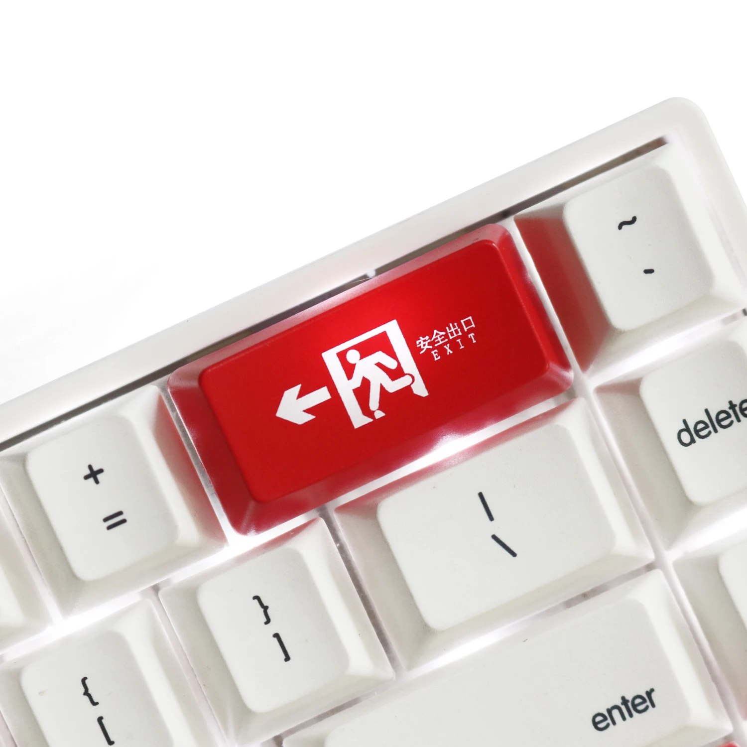 

Enter Keycaps Backspace Key ABS OEM Height Red Black Mechanical Keyboard Exit Theme Personalized Backlight Through GK61 Game