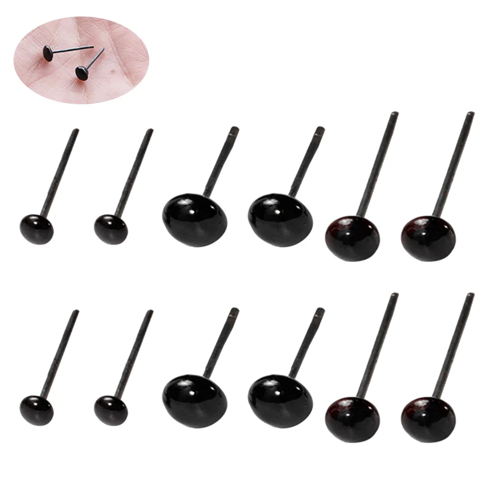 

150 Pairs DIY Animal Eyes Black Eye Plastic Eye for DIY Scrapbooking Crafts Projects(Size 3mm+4mm+5mm, 50 Pairs for