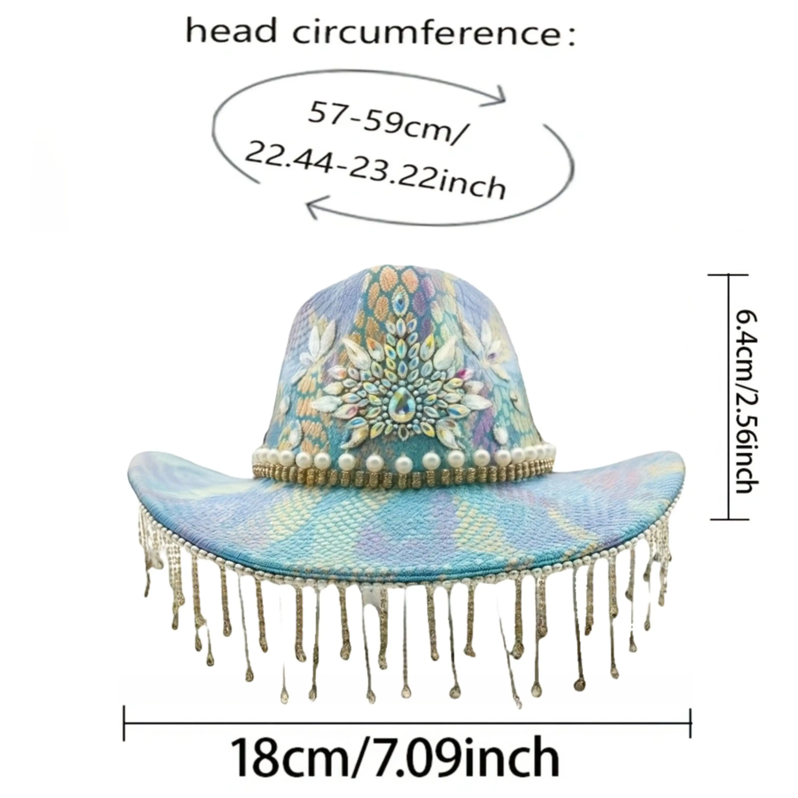 

Rhinestone Cowboy Hat Straw Western Hat for Women Men Cowgirl Party Beach Vintage Cowboy Accessories Festival Rave Country Music
