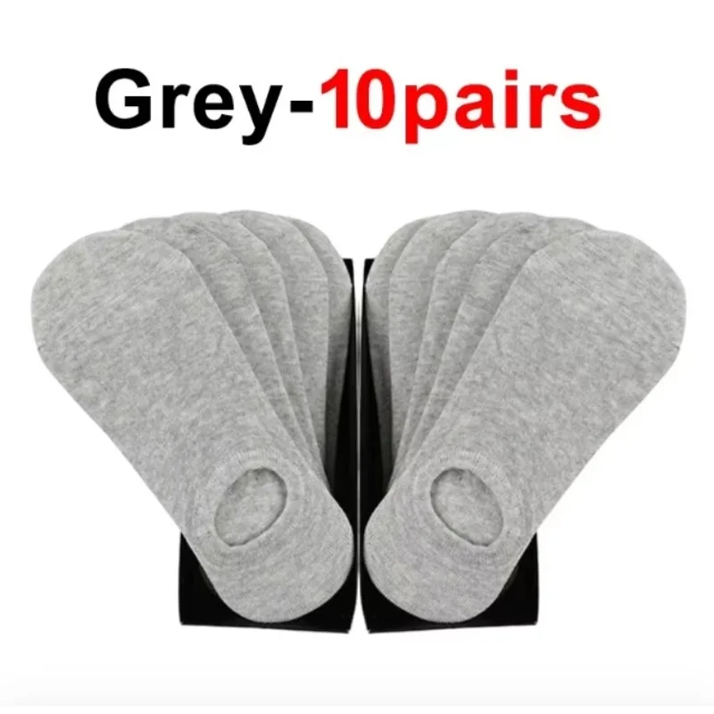 

10 Pairs No Show Non-Slip Boat Socks - Low Cut Breathable Liners, Stay-On Design for Work, Workout & Daily Use