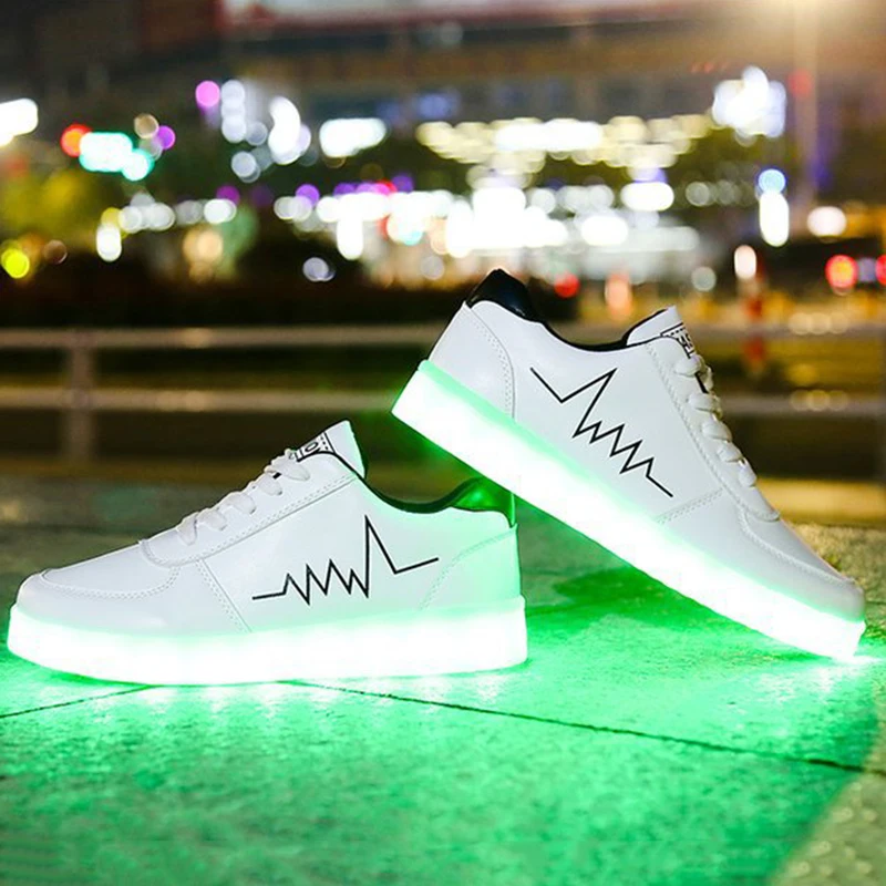 

Size 34-46 USB Charger Glowing Sneakers Children Led Casual Shoes Boys Led Slippers Luminous Sneakers For Girls Wedding Shoes