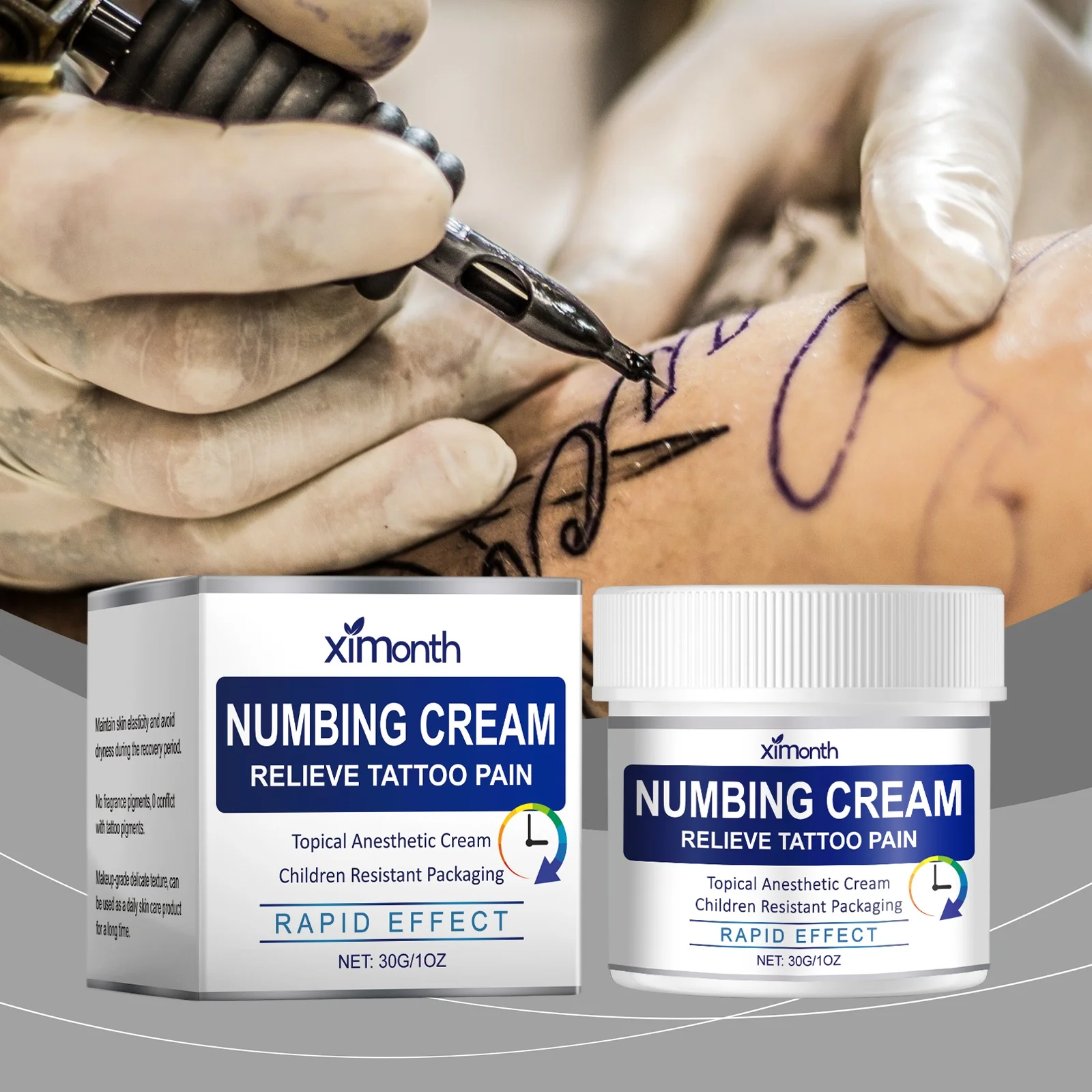 

Ximonth Tattoo Care Cream Gentle, Moisturizing, Cleansing, Hydrating, Color-Enhancing Tattoo Skin Care Cream