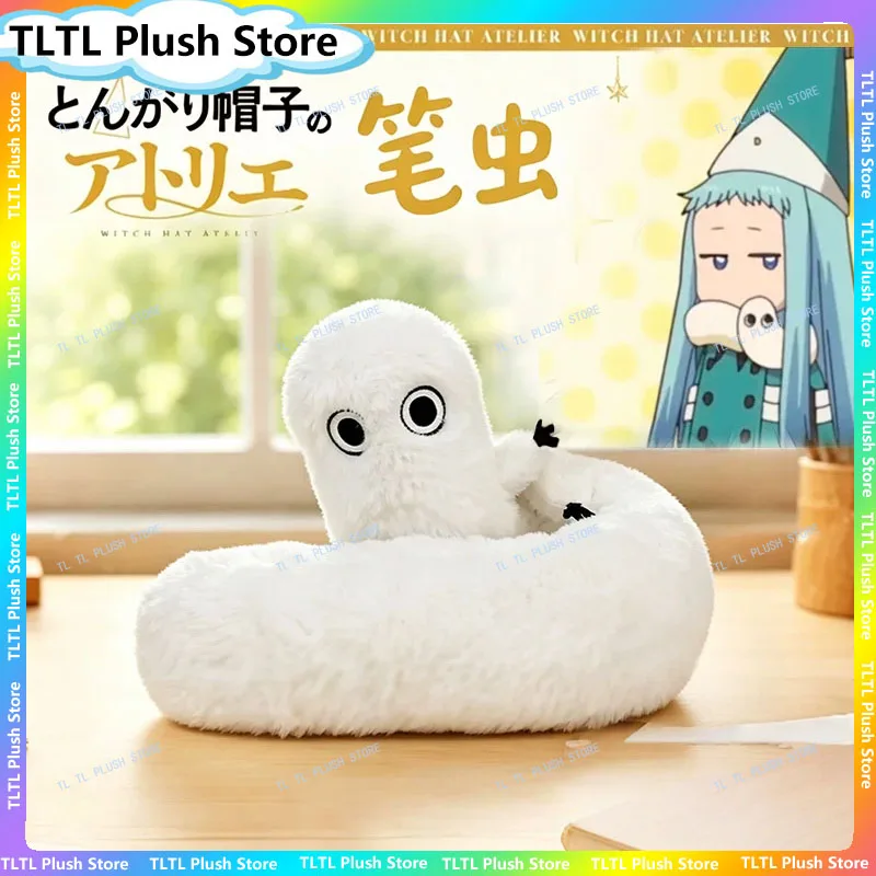Muñeco de Peluche Witch Hat Atelier Fudeworm, Juguete Suave y Moldeable, Adorable Peluche, Mercancía de Anime, Decoración para el Hogar, Colección para Fans del Anime