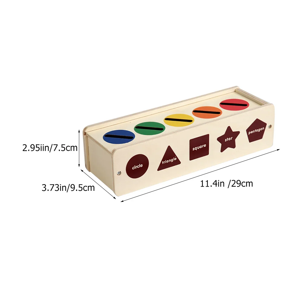 

Shape Sorting Box Kids Toys Baby Puzzle Toddler Shapes Learning Sensory Wooden Sorter Child