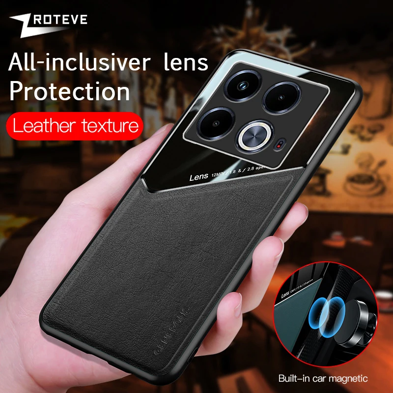 For Infinix Note40 4G Case Zroteve Leather Texture Soft Frame PC Cover For Infinix Note 40 Pro Plus 5G Shockproof Phone Cases