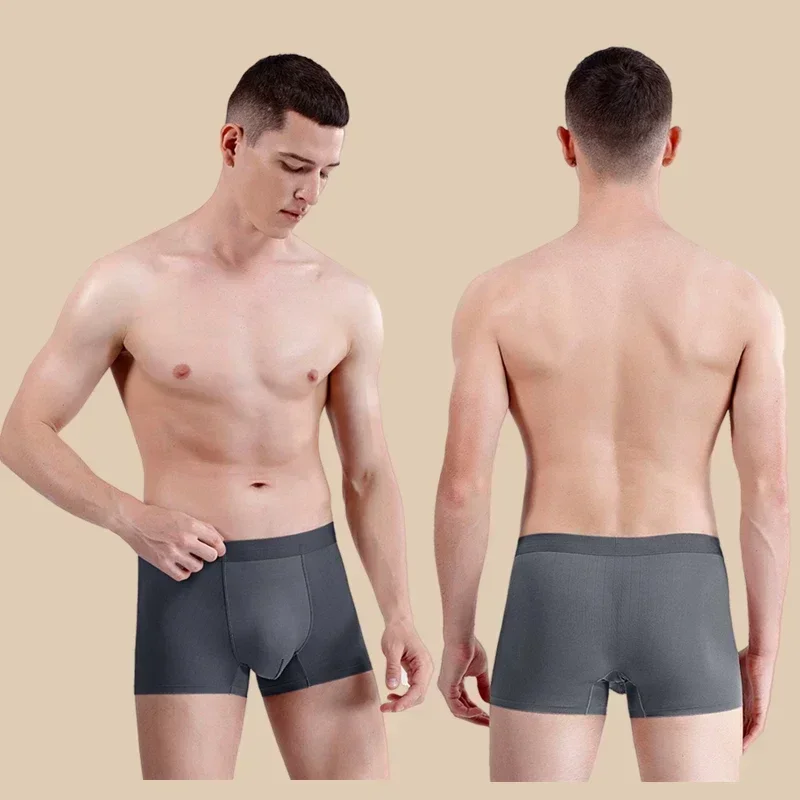 Boxers Ice Silk Man Underwear Boxer Breathable Homme Underpants Comfortable Men\'s Panties High Elasticity Boxer Shorts Trunk