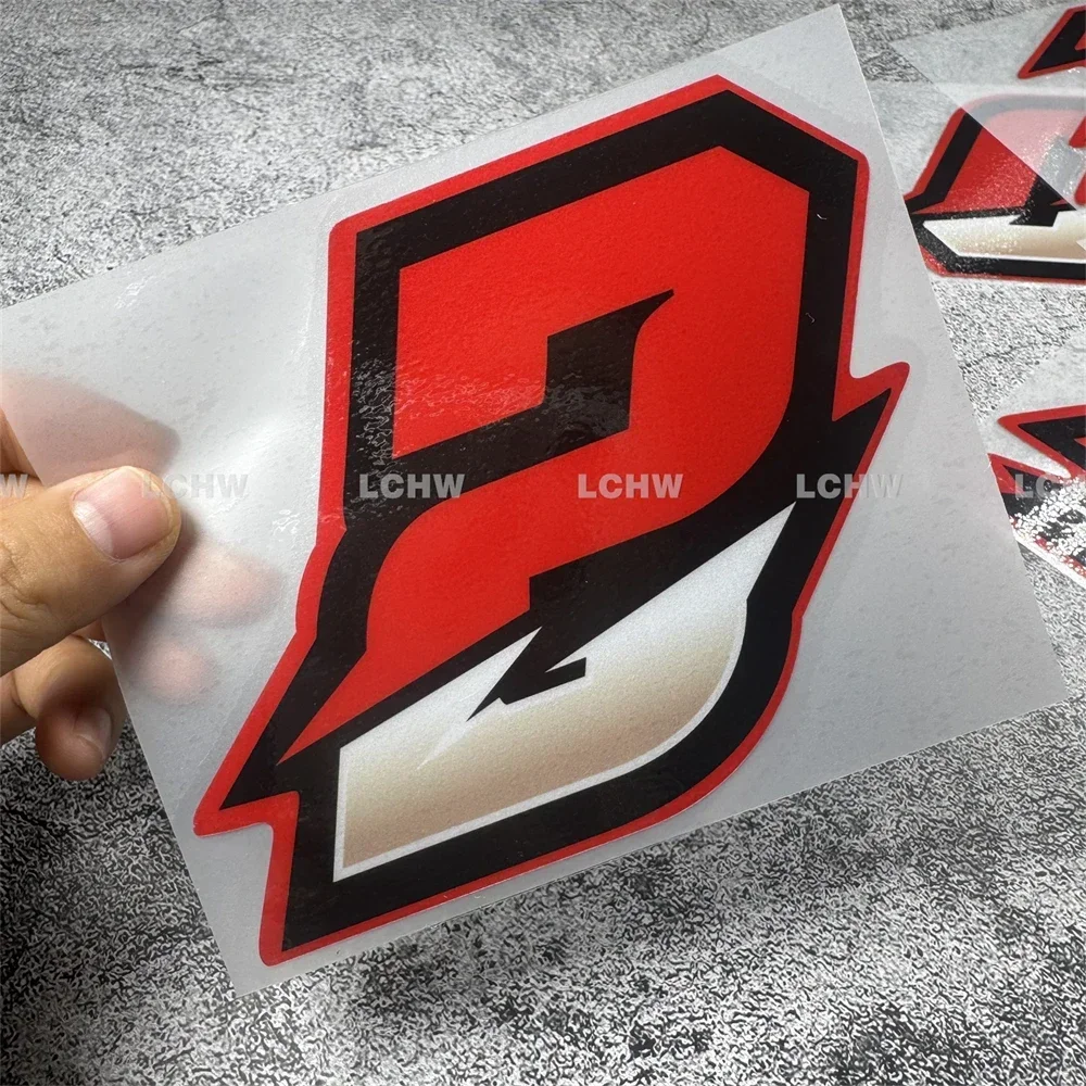 Car Stickers Splicing effect Red Racing Number Decal Auto Window Body Graphic Motorcycle Helmet Fuel Tank Tape