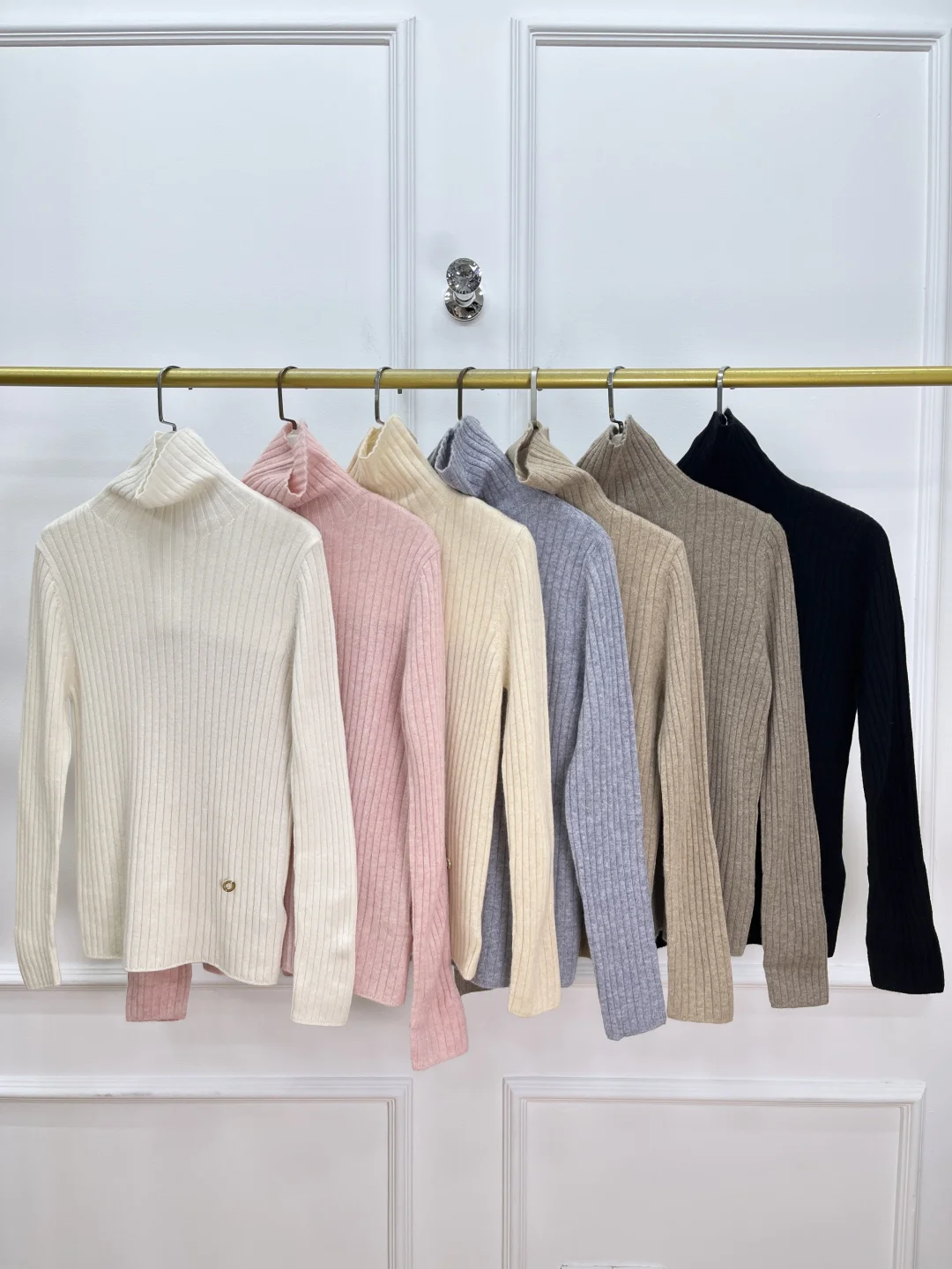 

Autumn Women's 7-Color Sweater Solid Color Turtleneck Long Sleeve Casual Slim Cashmere Knitted Pullover