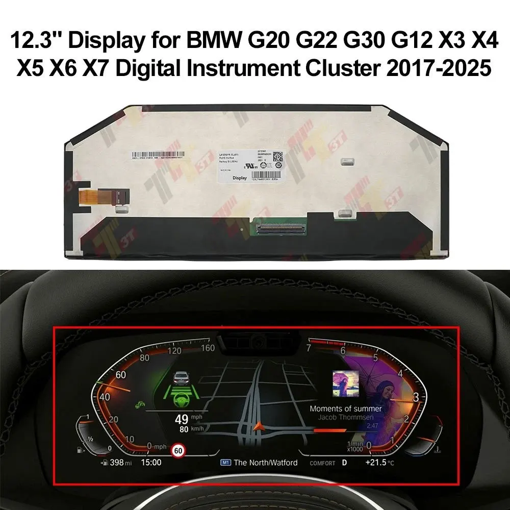 12,3"-Display für BMW X3 X4 X5 X6 X7 G20 G22 G30 G12 Digitales Instrumentencluster – Detail 3