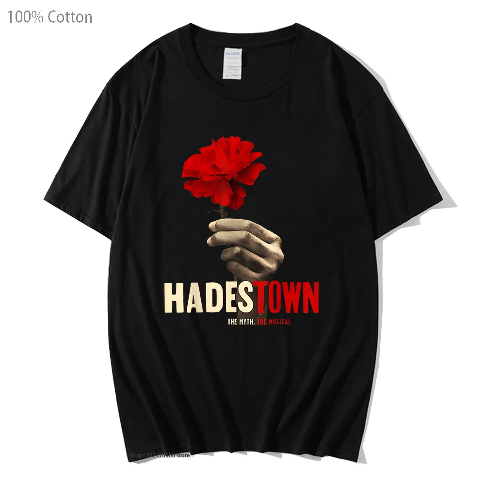 Hadestown The Musical T-Shirts Flower Print for Women/Men Tshirts 100% Cotton Summer Casual Roupas Femininas Sudaderas Soft Tees