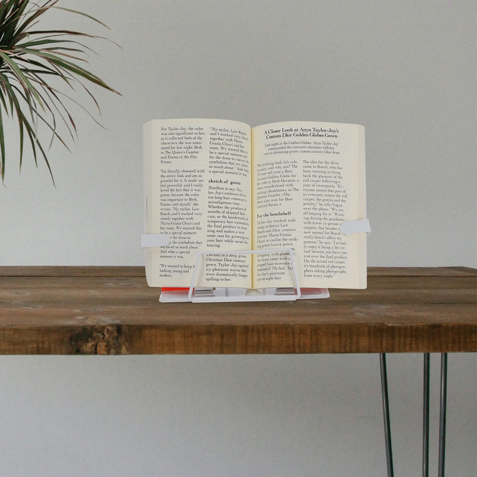 Fox Reading Stand Desktop Book Holder for Portable Multifunctional Book Display for Cookbooks