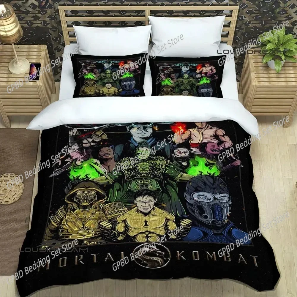 

Mortal Kombat Cartoon Printed Bedding Sets exquisite supplies set duvet cover bed comforter set bedding set luxury birthday gift
