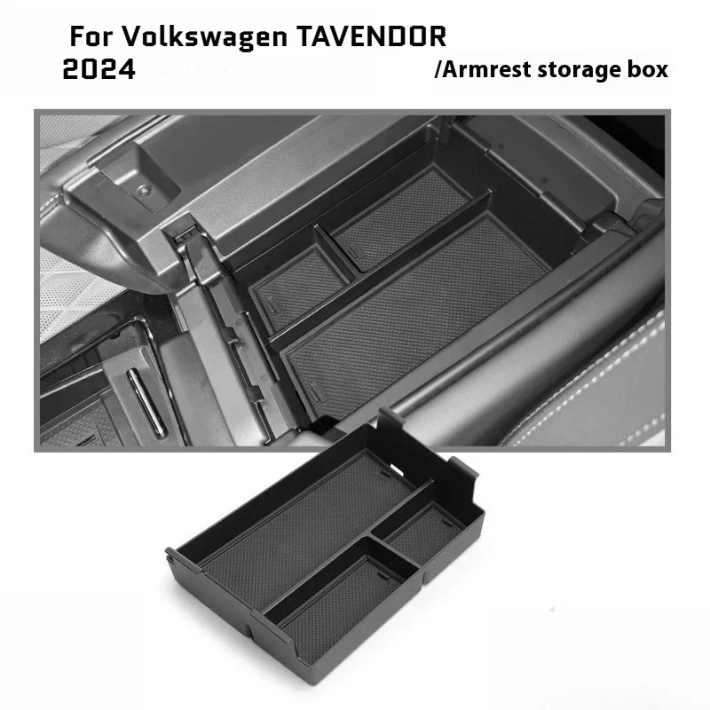 

For Volkswagen TAVENDOR 2024 Car Armrest Storage Box Center Console Organize Tray Central Tidying Car Accessories