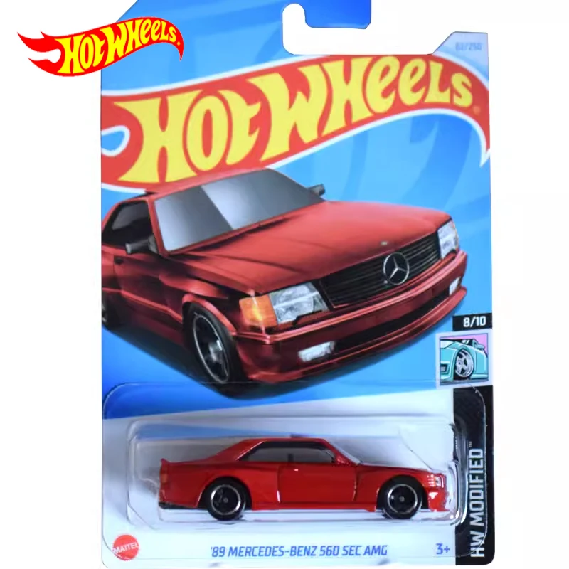 2024D Original Hot Wheels Car 89 Mercedes-Benz 560 SEC AMG Toy for Boy 1/64 Diecast Alloy Model Voiture Collection Birthday Gift