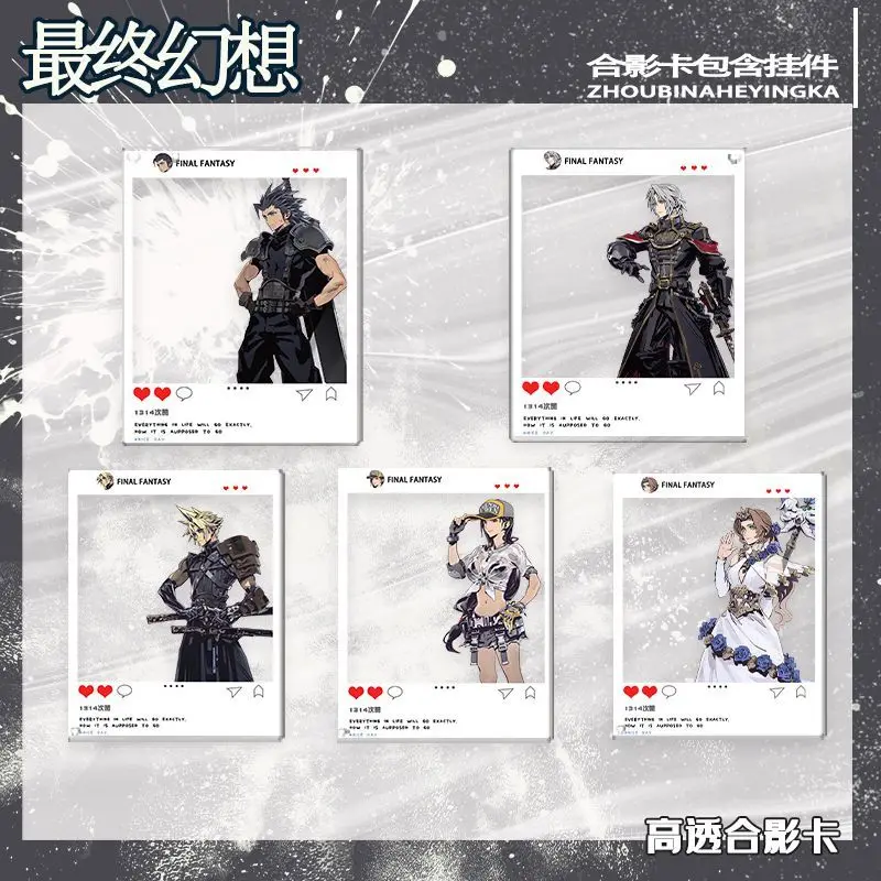 Final Fantasy Cloud Strife Sephiroth Tifa Lockhart Aerith Gainsborough Zack·Fair Ins style photo card transparent card