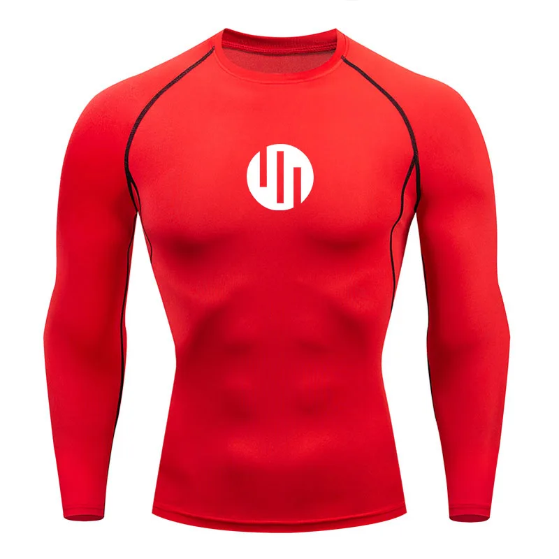Running Men's Tight Long Sleeve T-shirt Fitness Underwear Quick Drying Sunscreen Second Skin Exercise Men's