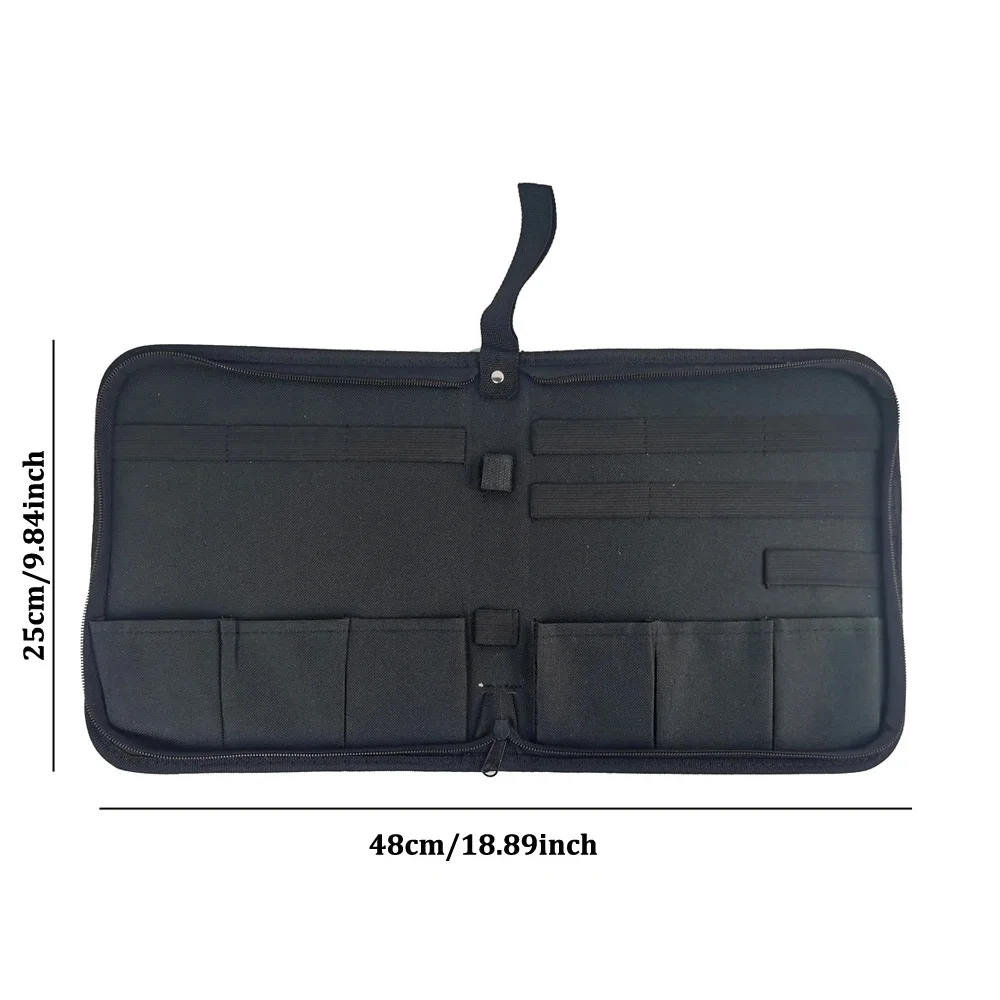 Juego de herramientas para bonsái con 6 ranuras, estuche multifuncional de lona para reparación de relojes, bolsa de herramientas portátil, bolsa de almacenamiento con cremallera, herramienta organizadora con cremallera