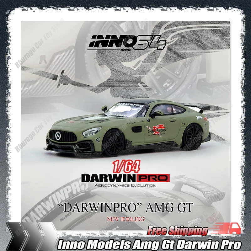 

Новые модели Inno 1:64 AMG GT Darwin Pro: Коллекционная литая модель автомобиля из сплава для взрослых коллекционеров, для настольной демонстрации, индивидуальные подарки-игрушки