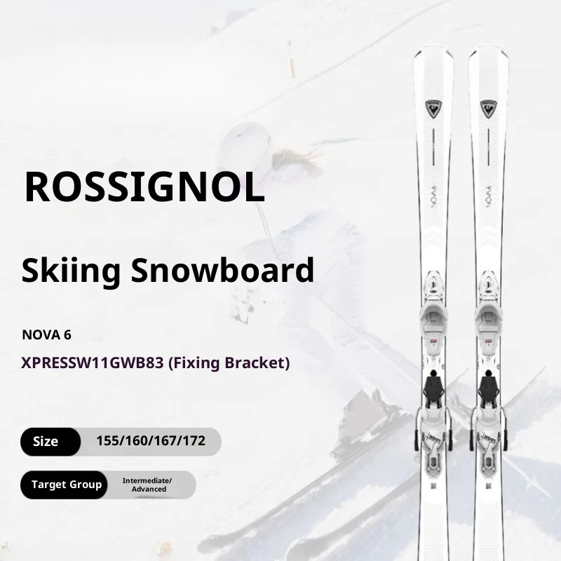 

Women Alpine Skis All Mountain Resort Piste Beginner Intermediate Carving Lightweight Stable Performance Pair Snow Skitour