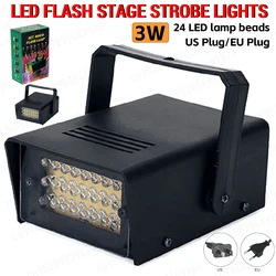 Disco Strobe Lights LED Flash White Lighting Adjustable Stage Strobe Lights Remote Control Disco Flash Strober Light Stage Decor