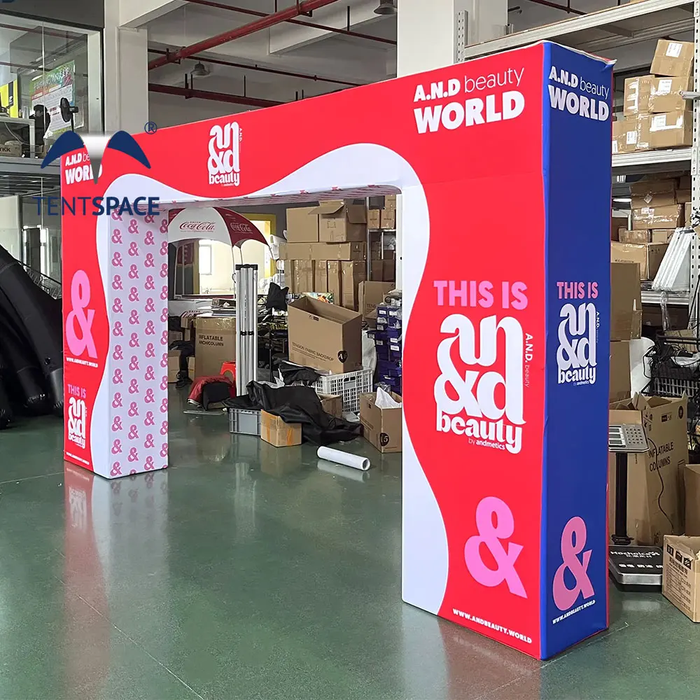 Custom Tension Fabric Arch Entrance Arch Trade Show Expo Exhibition Display Stand 3D Square Open Arch