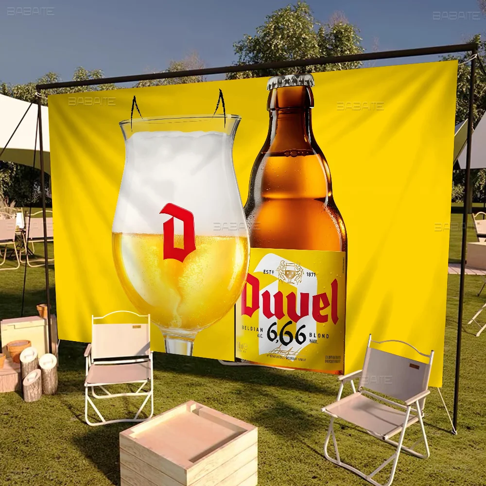 Duvel Beer Small Size Cheerleading Banner Hand Pulled Flag Outdoor Atmosphere Flags