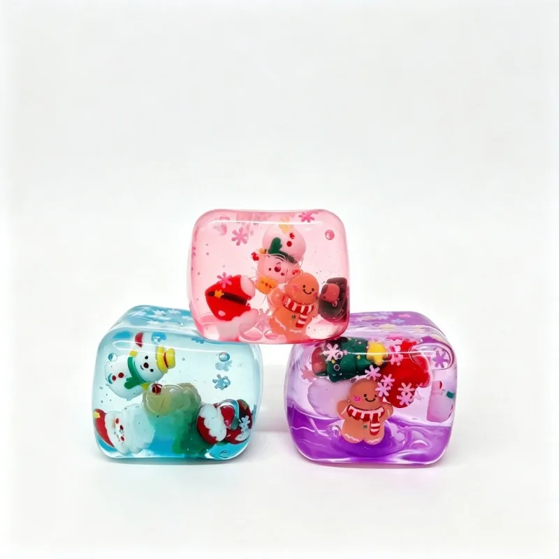 Cross-border explosion Christmas cube pinch Le maltose slow rebound decompression vent ball decompression