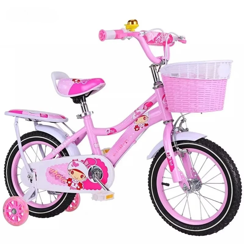 12-14-16-20 Inch New Model Design Two Wheeler Bicycle for Boys Girls with Training Wheels Cool Bike Plastic Basket