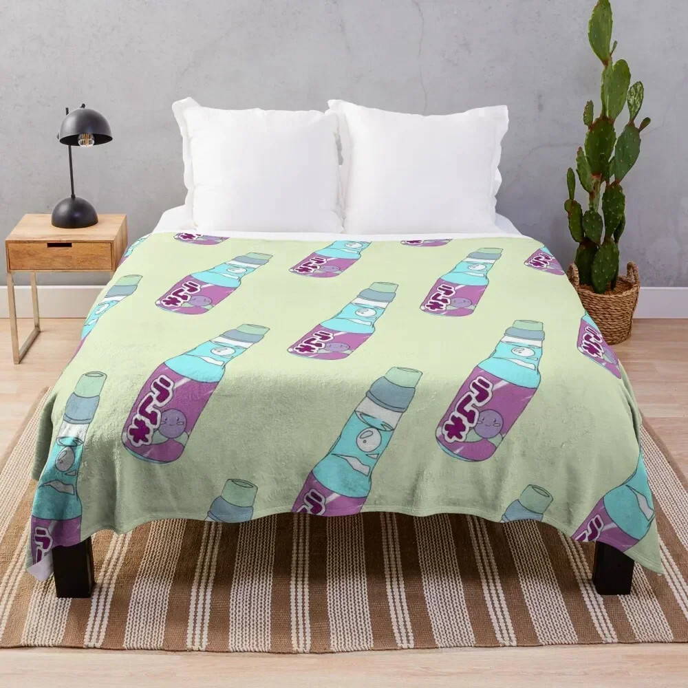 

Kawaii Blueberry Soda Drink Throw Blanket Reusable Durable Soft Blanket for All Seasons
