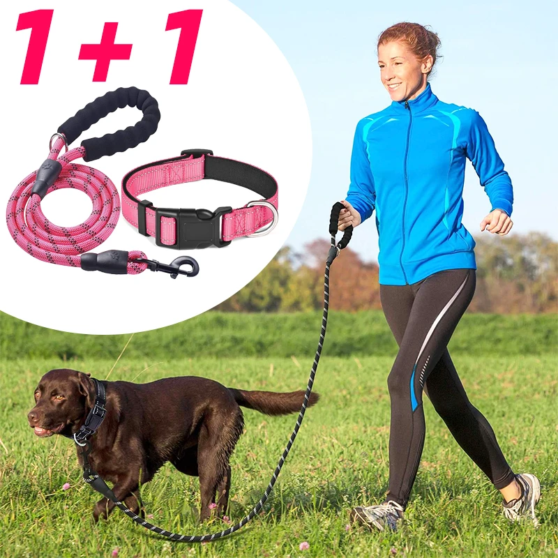 

Ночной светоотражающий поводок для собак и кошек с ручкой, нейлоновый ошейник, регулируемый ремень для выгула собак на открытом воздухе, аксессуары для домашних животных Самоед Хаски