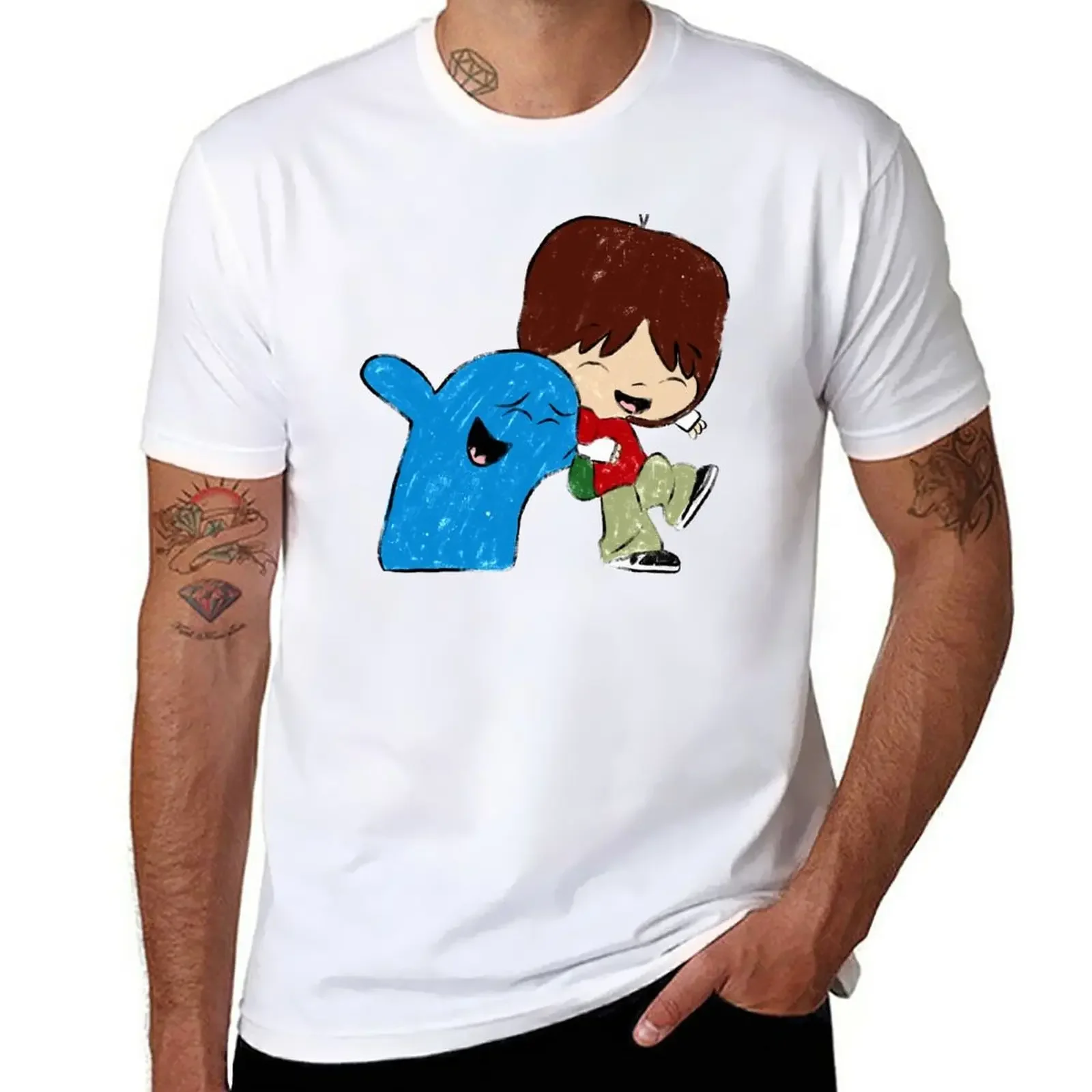 Best Friends Bloo and Mac T-Shirt plus size tops animal prinfor boys T-shirt men