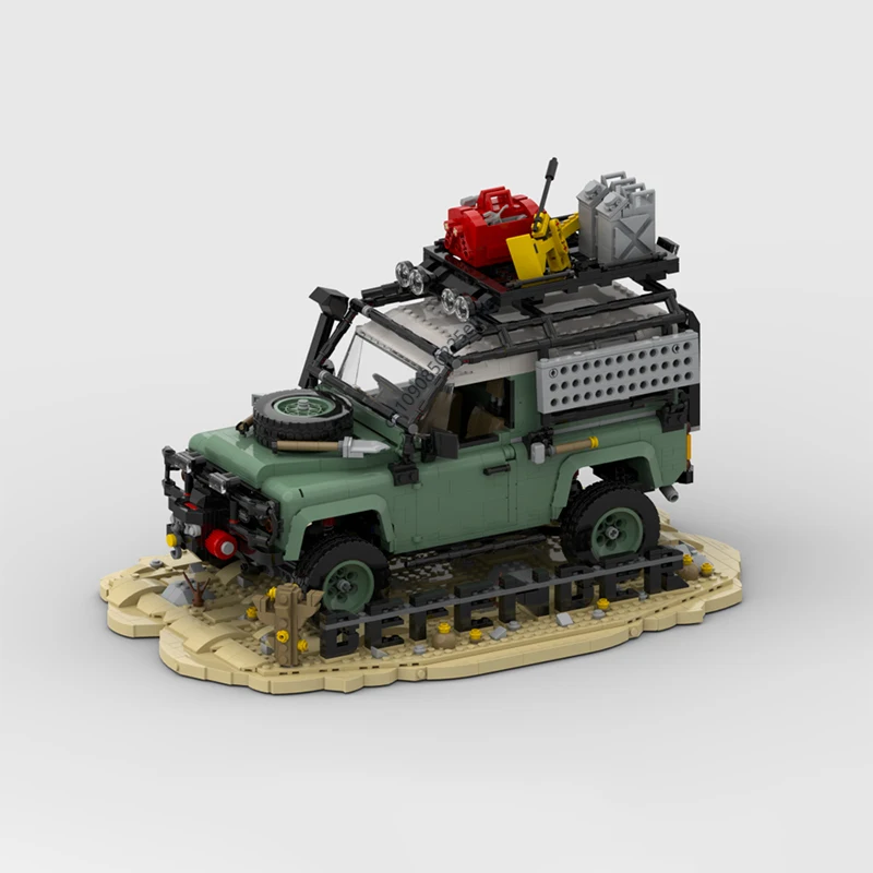 638pcs Moc Lands Rover Defender 90 Compatible 10317 Bricks Model Buiding Project for Toy Vehicles Models Display for Set