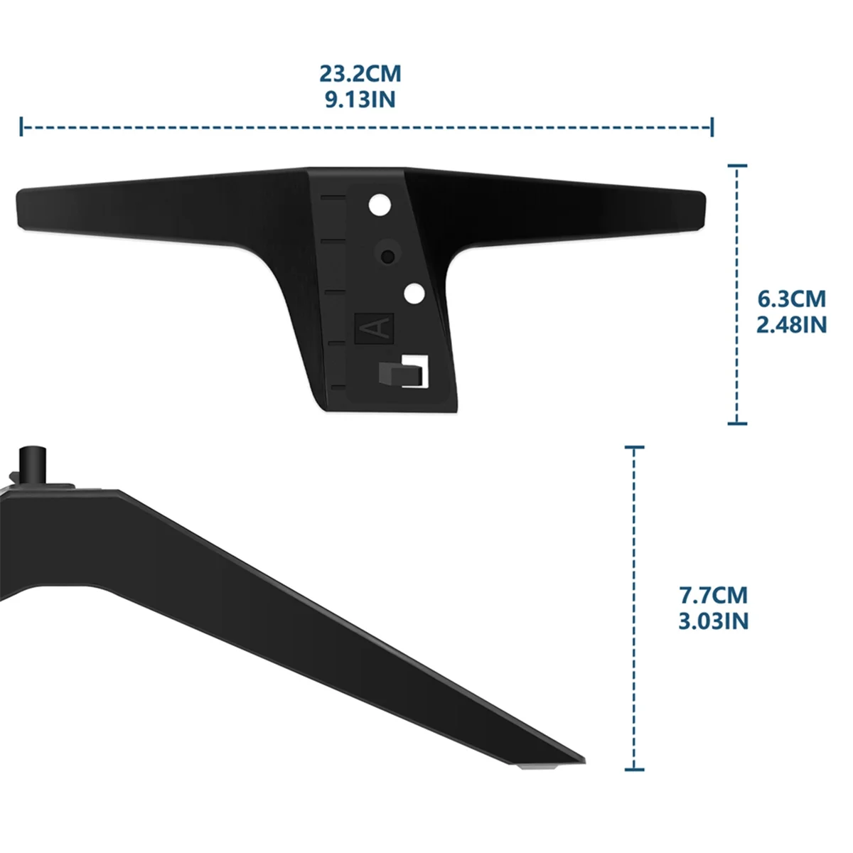 Pieds de support TV de remplacement avec vis, pieds de support TV pour TV 49 ", 50", 55 ", 50UM7300AUE, 50UK6300BUB, 50UK6500AUA