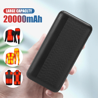 20000mAh Power Bank 5V/2A Micro/Type-C Out Portable Fast Charger External Battery Pack for Heating Vest Jacket Scarf Socks Glove