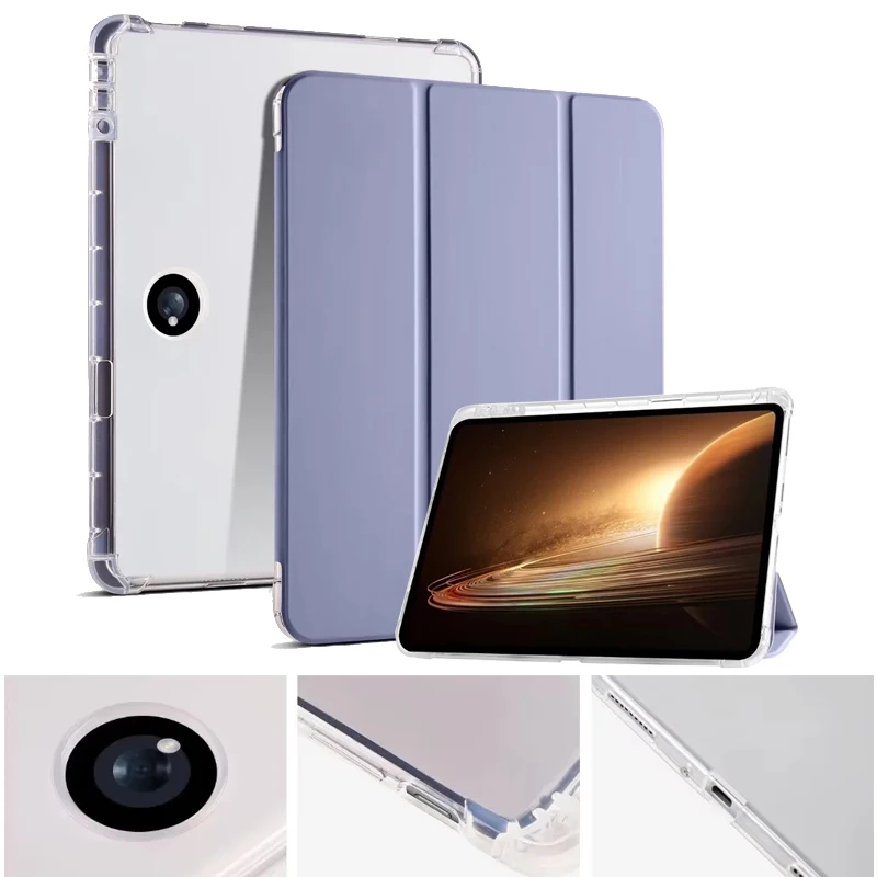 For Oppo Pad 2 Pad2 Case with Pen Holder Flip Stand Clear TPU Back Magnetic Shell for Oppo OnePlus One Plus Pad Case 11 61 inch