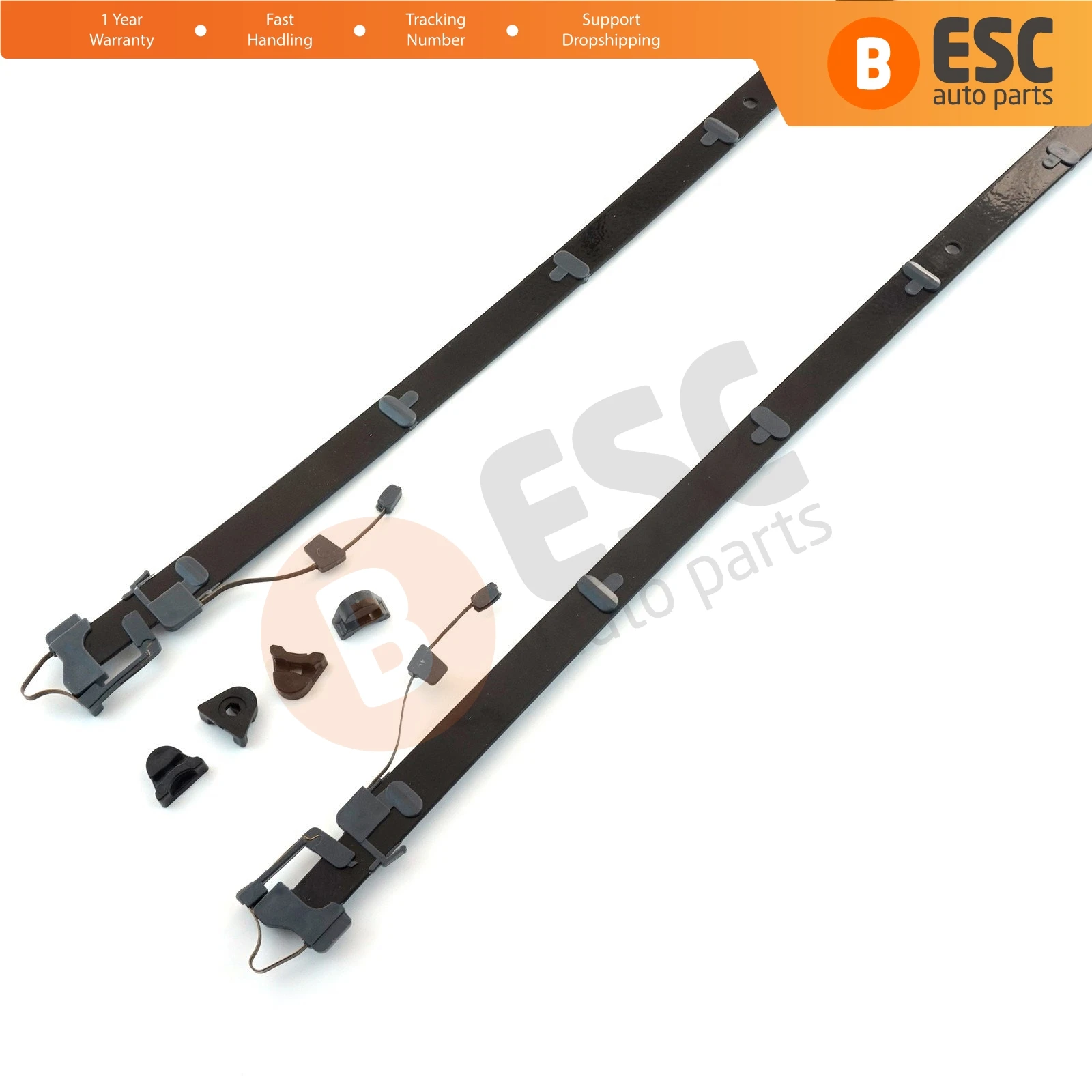 ESR616 Panoramic Sliding Sunroof Rail Frame Glass Slider Guide Set A2227800100 for Mercedes S W222 S63 S65 AMG S 500 S600 59 cm