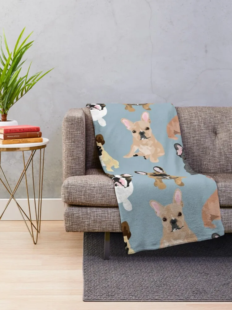 Frenchie Throw Blanket Soft Big sofa bed Fashion Sofas For Sofa Thin Comforter Blankets